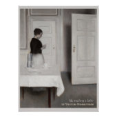 Hammershøi IDA, das einen Brief CC0695 liest Poster (Vorderseite)