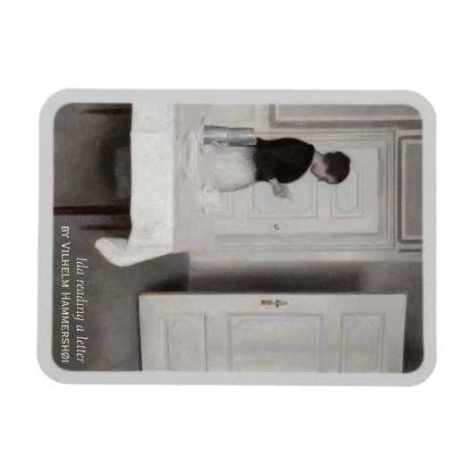 Hammershøi Ida liest CC0699 Kühlschrank Art Magnet (Horizontal)