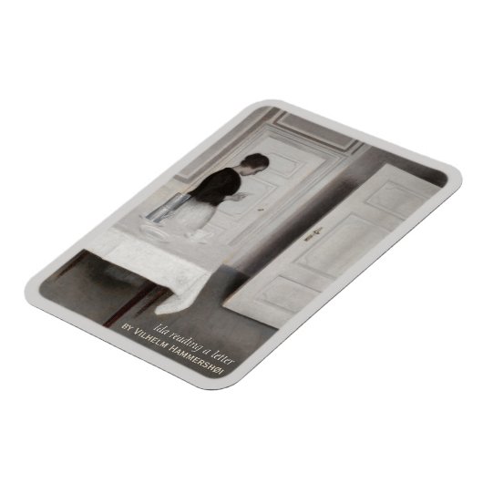 Hammershøi Ida liest CC0699 Kühlschrank Art Magnet (Linke Seite)