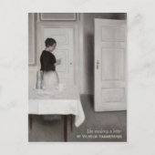 Hammershøi Ida reading a letter CC0698 Postcard Postkarte (Vorderseite)