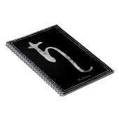 Hammersilber stilisierte Planeten Saturn-Symbol Notizblock (Rechte Seite)