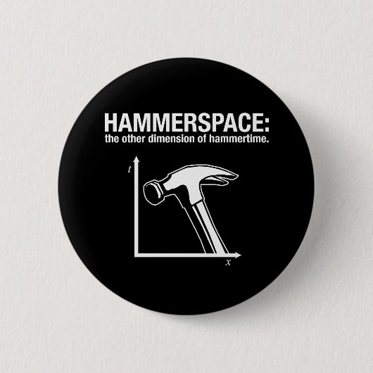 hammerspace: das andere Maß von hammertime. Button (Vorderseite)