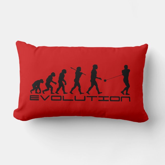 Hammerthrow-Sport-Evolutions-Kunst Lendenkissen (Vorderseite)