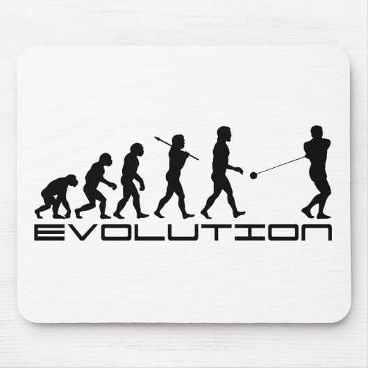 Hammerthrow-Sport-Evolutions-Kunst Mousepad (Vorne)
