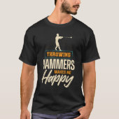 Hammerwerfen Happy Throw Thrower Track Field Ap T-Shirt (Vorderseite)