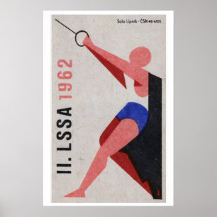 Hammerwerfer - Matchbox-Druck - Tschechisch Poster