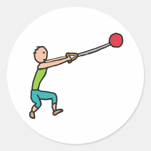 Hammerwirbel Runder Aufkleber (Vorderseite)