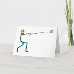 Hammerwurf Stickman Karte