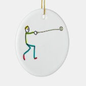 Hammerwurf Stickman Keramik Ornament (Rechts)