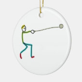Hammerwurf Stickman Keramik Ornament (Links)