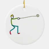 Hammerwurf Stickman Keramik Ornament (Hinten)