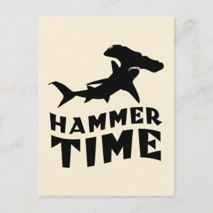 Hammerzeit   Design für Hammerhead Shark Liebhaber Postkarte