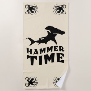 Hammerzeit Design für Hammerhead Shark Liebhaber Strandtuch