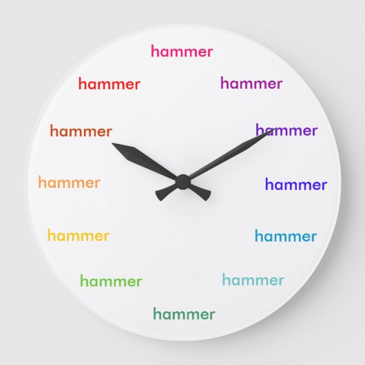 Hammerzeit Große Wanduhr (Vorderseite)