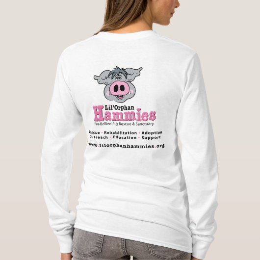 Hammie Logo Hoodie Dame T-Shirt (Rückseite)