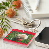 Hammies mit Erdbeeren Schlüsselanhänger (Vorderseite rechts)