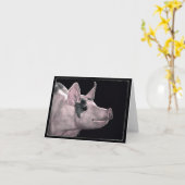 "Hammin' It Up" - Schweinekarte Karte (Gelbe Blume)