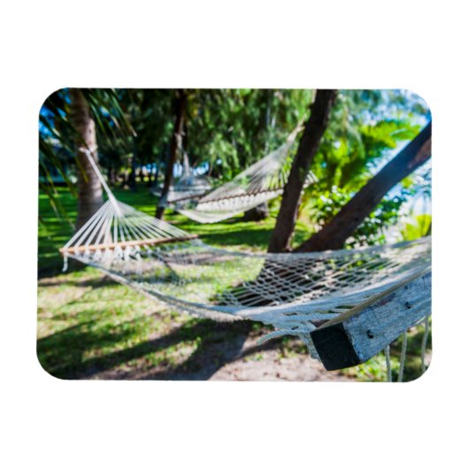 Hammock am Strand, Fidschi Magnet (Horizontal)
