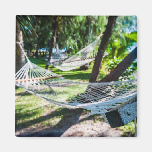 Hammock am Strand, Fidschi Magnet (Vorne)