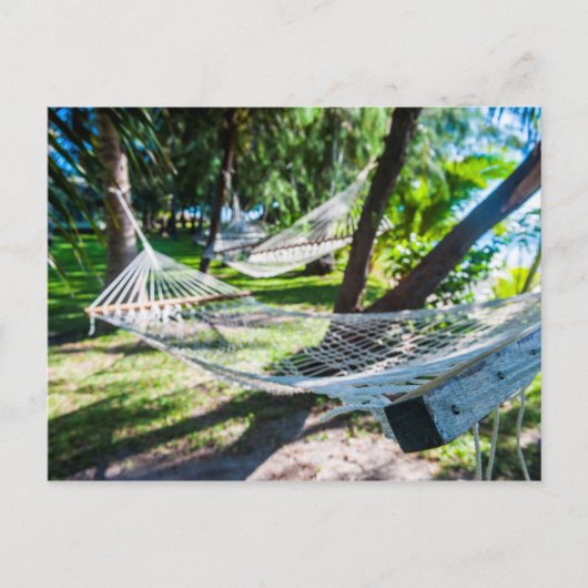 Hammock am Strand, Fidschi Postkarte (Vorderseite)