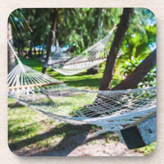 Hammock am Strand, Fiji Untersetzer (Vorderseite)