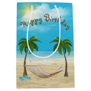 Hammock am Strand Geburtstag Mittlere Geschenktüte