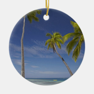 Hammock and palm trees, Plantation Island Resort Keramik Ornament