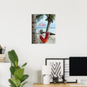 Hammock auf Caribbean Beach Poster (Heimbüro)