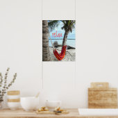 Hammock auf Caribbean Beach Poster (Küche)