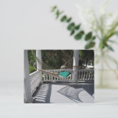 Hammock auf der Veranda Postcard Postkarte (Stehend Vorderseite)