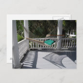 Hammock auf der Veranda Postcard Postkarte (Vorne/Hinten)