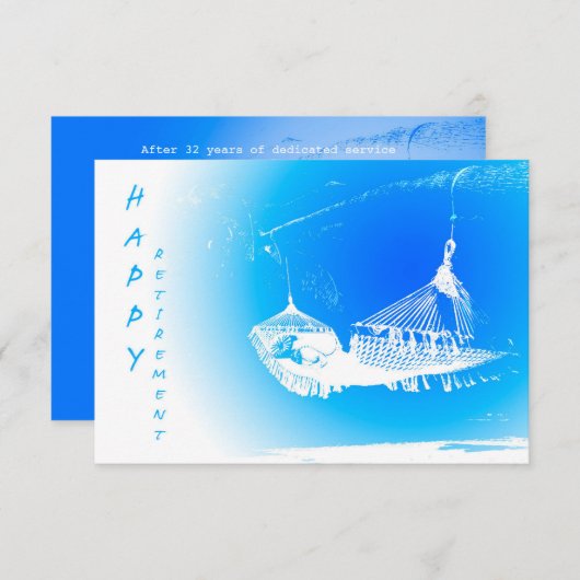 Hammock - Happy Retirement Party 01 Einladung (Vorne/Hinten)