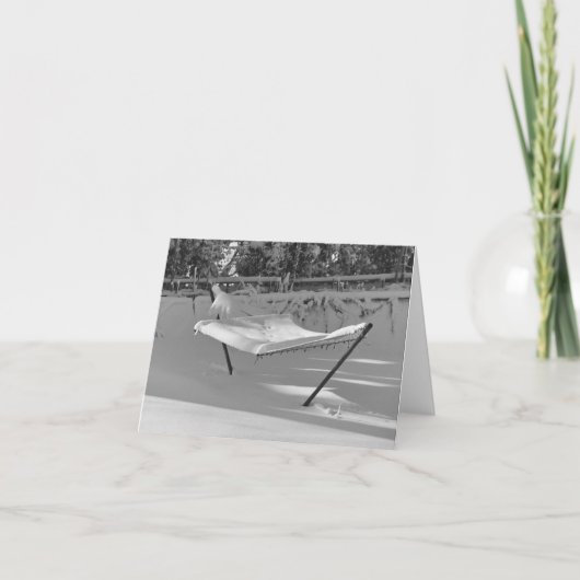 Hammock in the Snow Notecards Karte (Vorderseite)