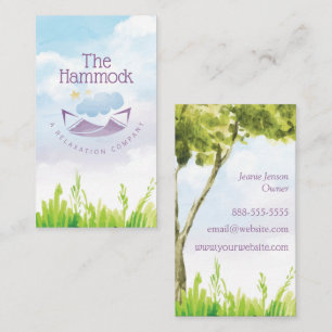 Hammock Nature Relaxation Business Card Visitenkarte