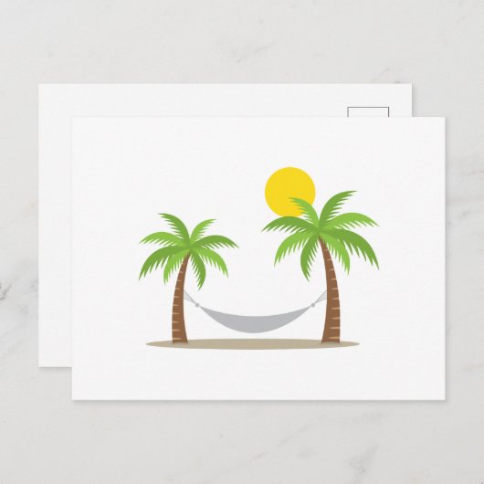 Hammock & Palms Postkarte (Vorne/Hinten)