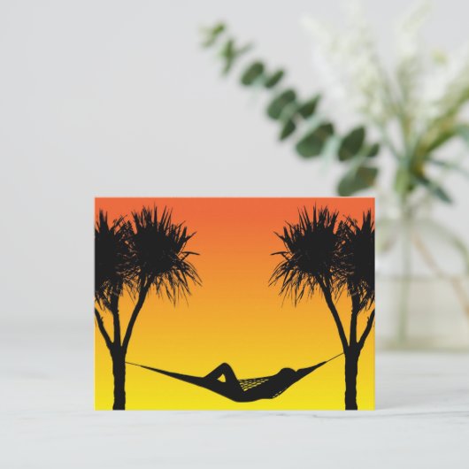 Hammock Postcard Postkarte (Stehend Vorderseite)