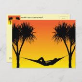 Hammock Postcard Postkarte (Vorne/Hinten)