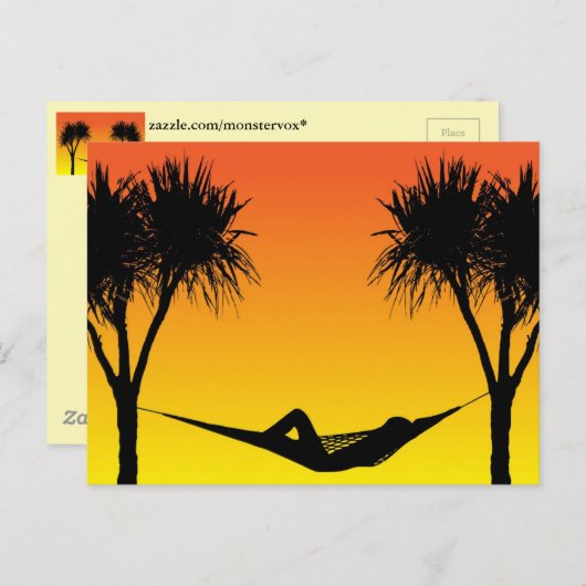 Hammock Postcard Postkarte (Vorne/Hinten)