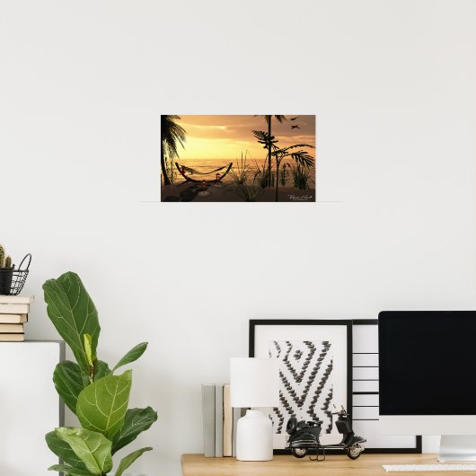 Hammock Sunset Print Poster (Heimbüro)