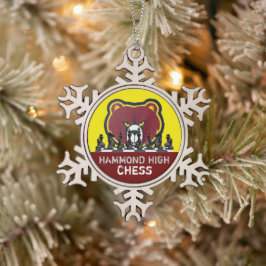 HAMMOND HIGH CHESS Snowflake Gerahmte Ornament