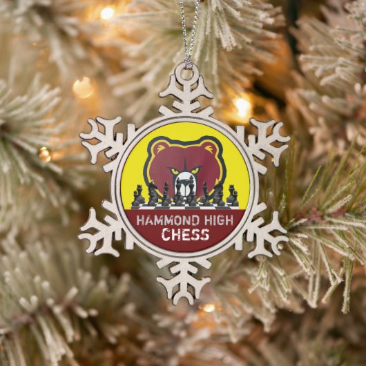 HAMMOND HIGH CHESS Snowflake Gerahmte Ornament (Baum)