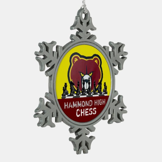 HAMMOND HIGH CHESS Snowflake Gerahmte Ornament (Links)