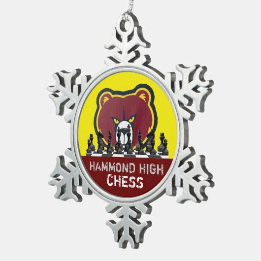 HAMMOND HIGH CHESS Snowflake Gerahmte Ornament (Rechts)