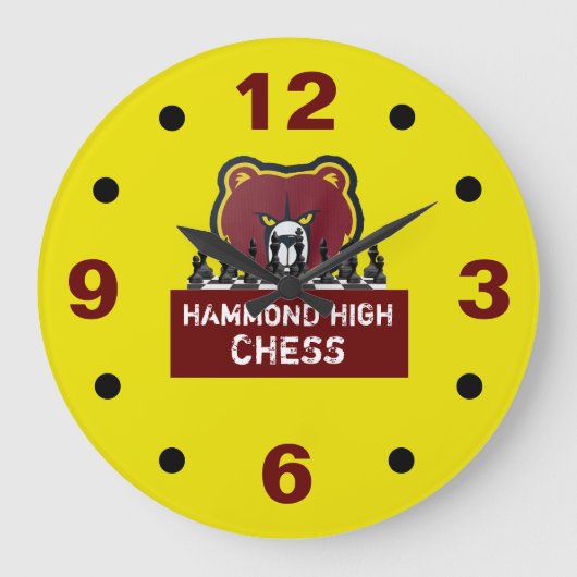 HAMMOND HIGH CHESS Wall Clock Große Wanduhr (Vorderseite)