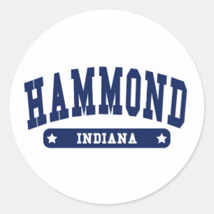 Hammond Indiana Uni Style T Shirts Runder Aufkleber