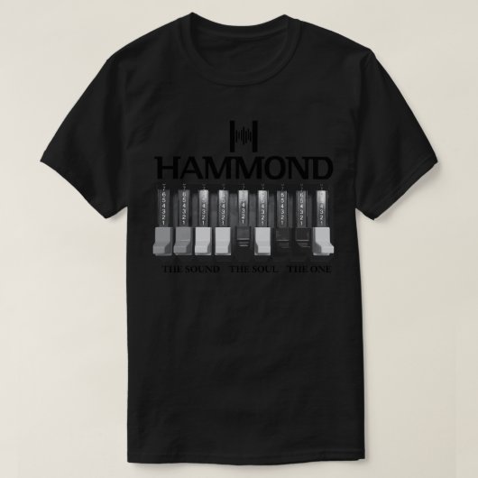 Hammond-Organlogo und Grafik Klassisches T-Shirt (Design vorne)