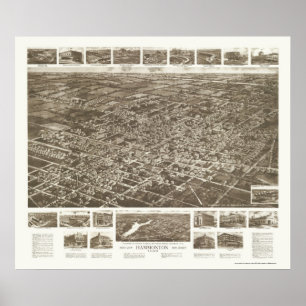 Hammonton, NJ Panoramic Map - 1926 Poster