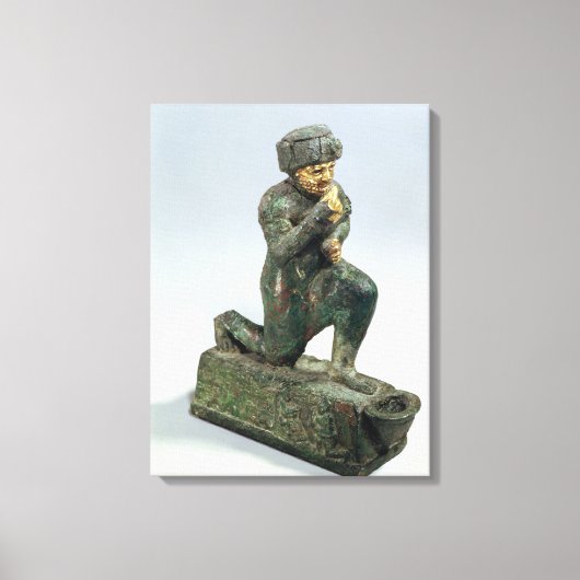 Hammurabi, König von Babylon, betet vor einem Heil Leinwanddruck (Vorderseite)