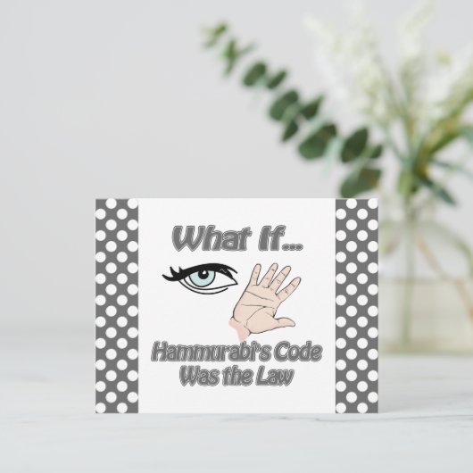 Hammurabis Code Postkarte (Stehend Vorderseite)