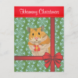 Hammy Christmas Hamster Feiertagspostkarte